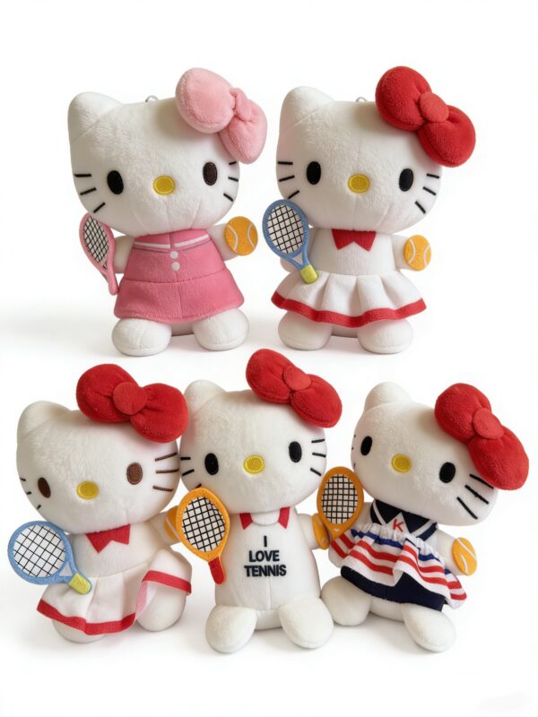 WF-1842 Llaveros de Peluche Kitty Tennis