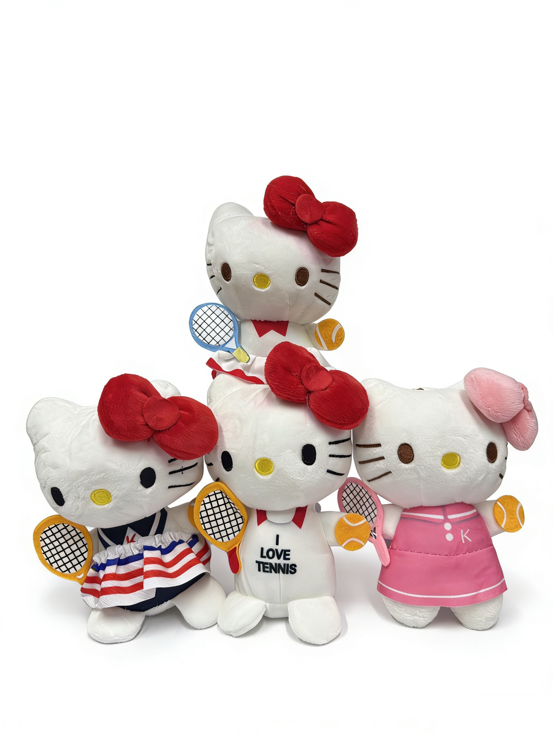 WF-1842 Llaveros de Peluche Kitty Tennis - Image 1